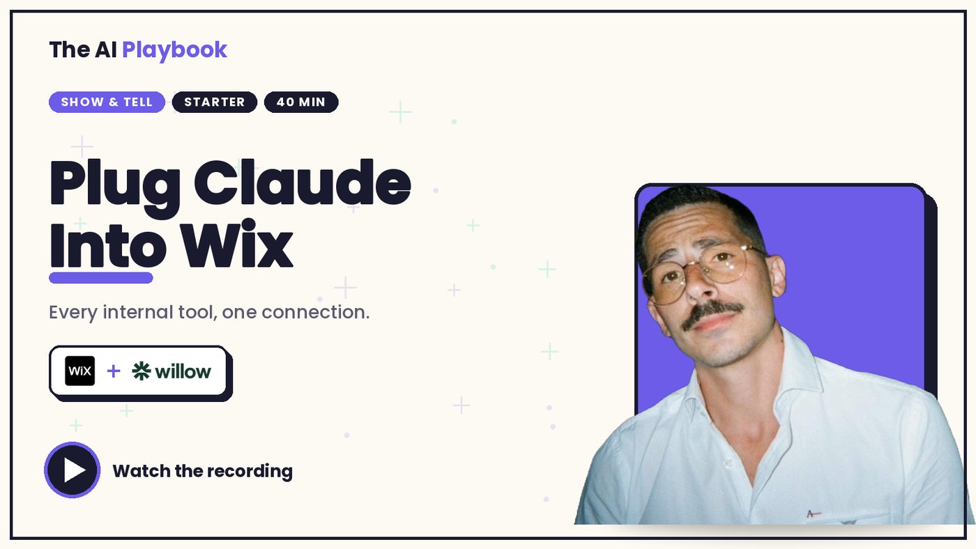 Plug Claude Into Wix — AI Show & Tell #4 session recording